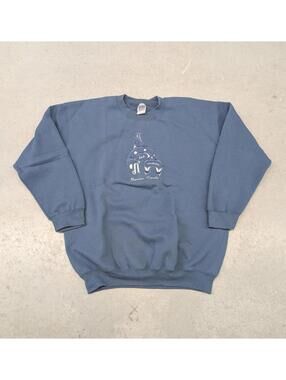 Vintage 90s Nanaimo British Columbia Canada Blue Sweater